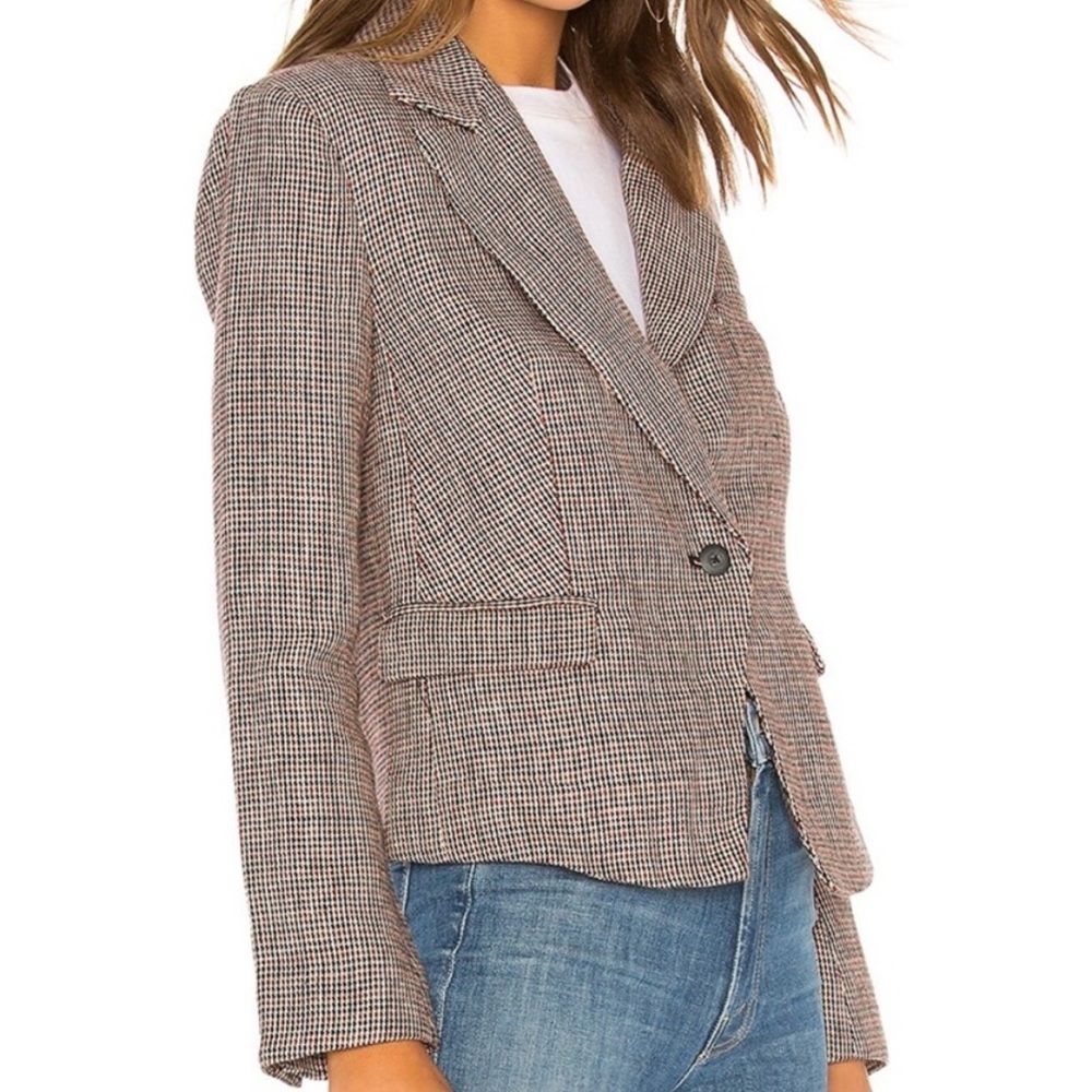 Like New Free People Chess Linen Blazer Size XS